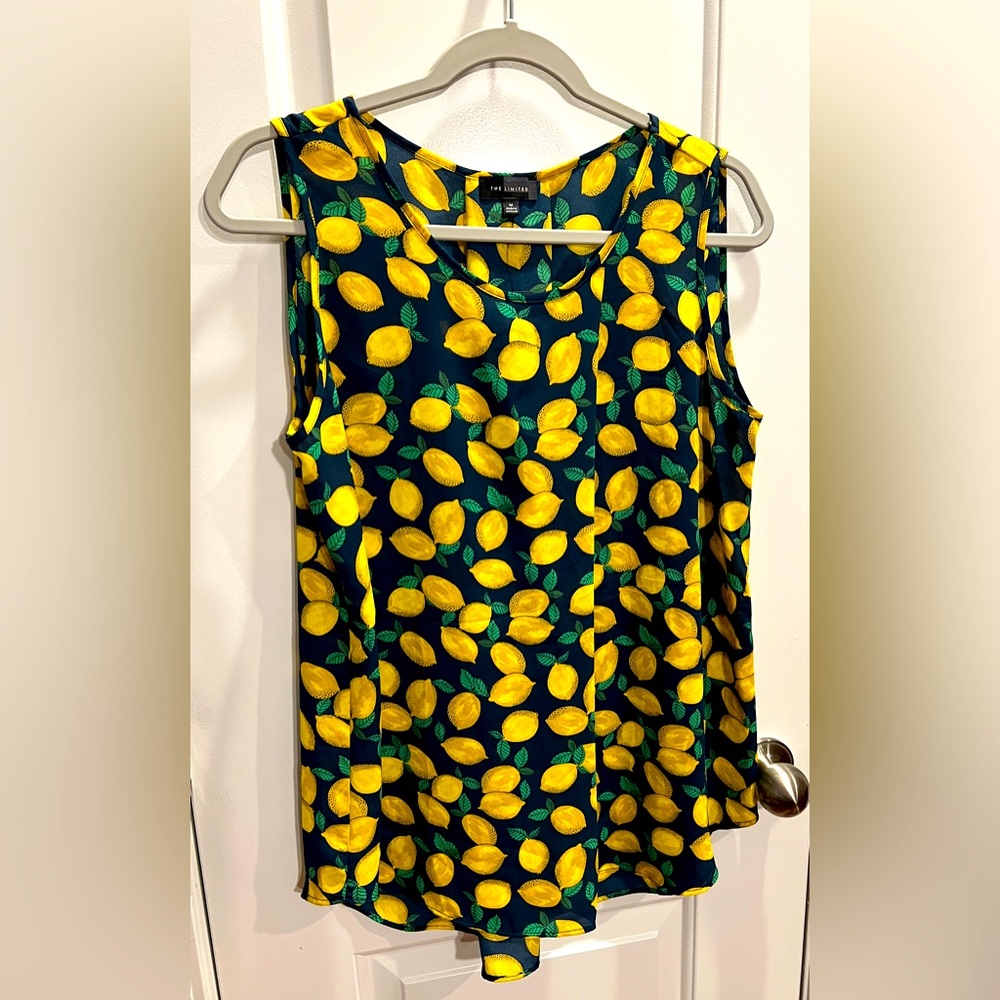 The Limited Navy Top with Lemon Design